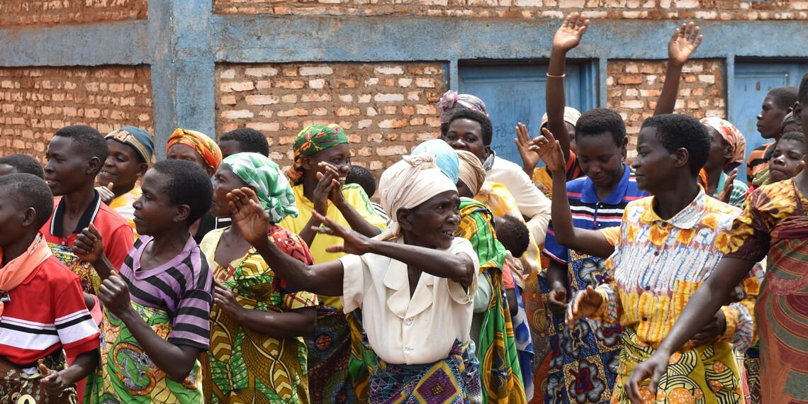 Burundian women celebrating