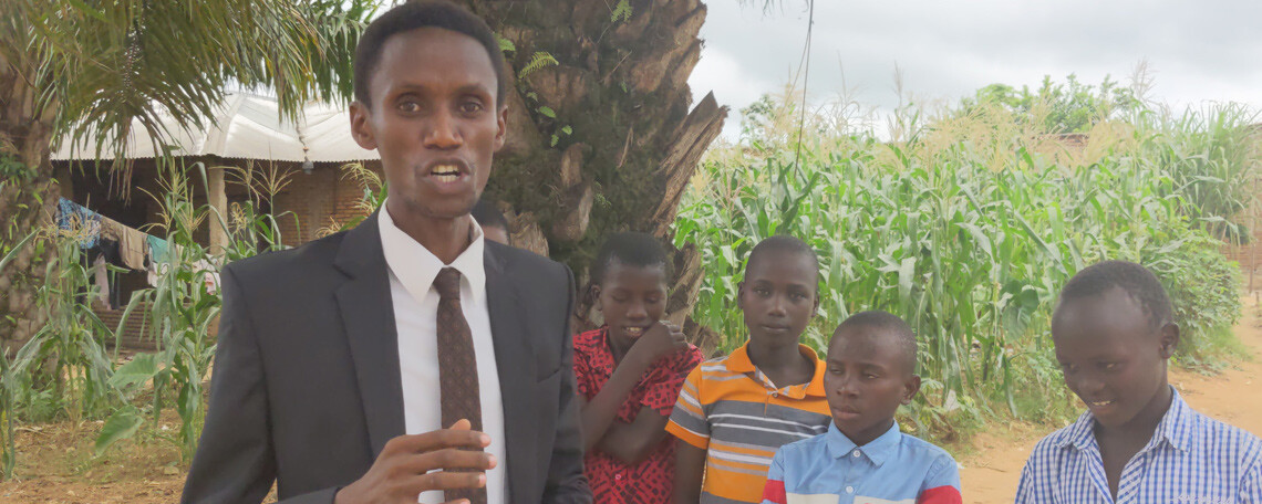 Innocent, leader of Purpose Discovery with the children