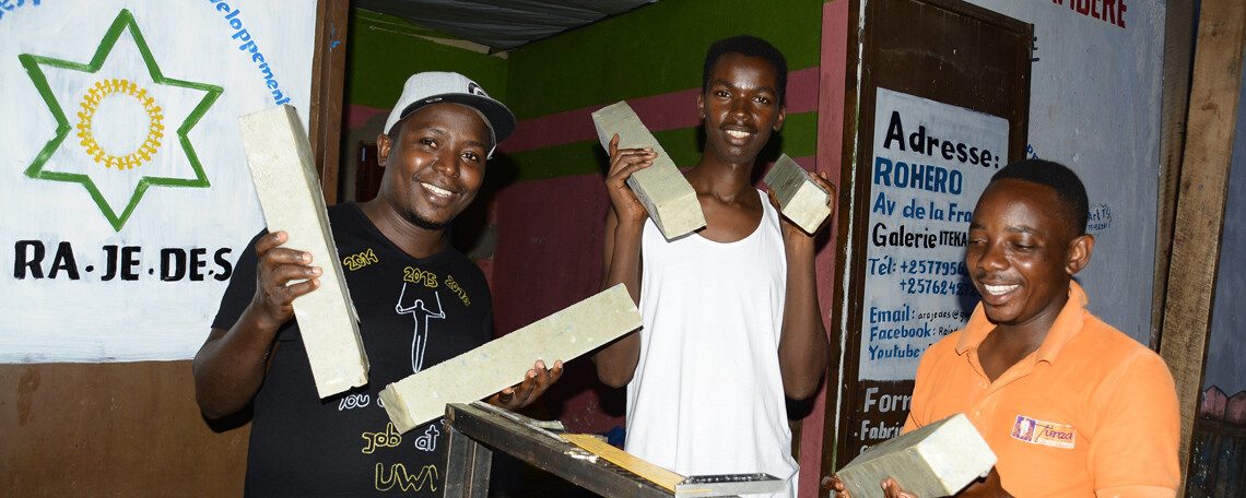 RAJEDES beneficiaries learning to make soap